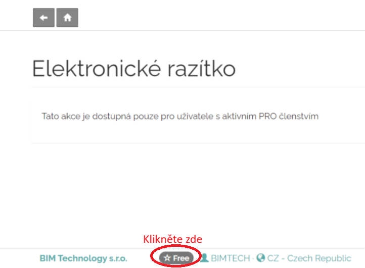 Elektronické razítko - klikněte na Free