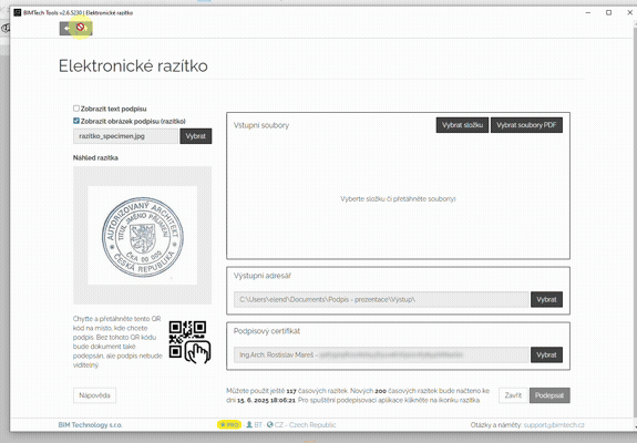 BIMTech EAR — elektronické razítko v akci